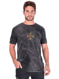 WEST COAST CHOPPERS Herren T-Shirt Web Cross Vintage, Größe:3XL, Farbe:Vintage von WEST COAST CHOPPERS