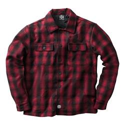 WEST COAST CHOPPERS Herren Übergangsjacke Wool Lined Plaid, Farbe:red/black, Größe:2XL von WEST COAST CHOPPERS