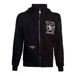 WEST COAST CHOPPERS Herren Zip Hoodie High Speed, Größe:XL, Farbe:Black von WEST COAST CHOPPERS