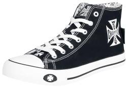 WEST COAST CHOPPERS Iron Cross Männer Sneaker high schwarz/weiß EU42 von WEST COAST CHOPPERS