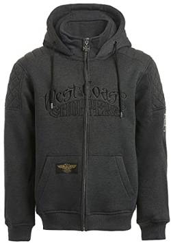 WEST COAST CHOPPERS Por Vida Zip Hoodie (Grey,XL) von WEST COAST CHOPPERS