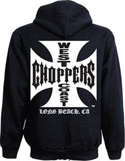 WEST COAST CHOPPERS WCC Hoodie Iron Cross Light Cotton Schwarz 3XL von WEST COAST CHOPPERS