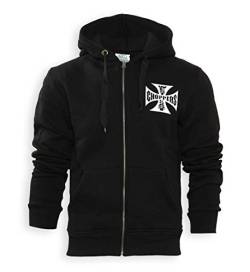 WEST COAST CHOPPERS WCC Hoodie Iron Cross Zipper schwarz-XXXL von WEST COAST CHOPPERS