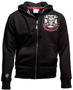 WEST COAST CHOPPERS WCC Hoodie Mechanic Zip Black-M von WEST COAST CHOPPERS