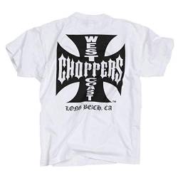 WEST COAST CHOPPERS WCC T-Shirt Iron Cross Weiss-L von WEST COAST CHOPPERS