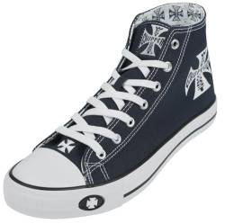 WEST COAST CHOPPERS Warrior Hi-Tops Männer Sneaker high Navy EU42 von WEST COAST CHOPPERS