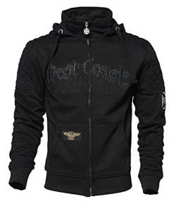 WEST COAST CHOPPERS Zip Hoody Por Vida, Farbe:black;Größe:2XL von WEST COAST CHOPPERS