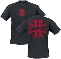 West Coast Choppers Iron Cross T-Shirt schwarz/rot L von WEST COAST CHOPPERS