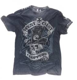 West Coast Choppers T-Shirt Cash Only Tee, Größe:3XL, Farbe:black/grey von WEST COAST CHOPPERS