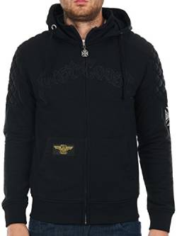 West Coast Choppers Zip Hoody Por Vida, Größe:L, Farbe:black von WEST COAST CHOPPERS