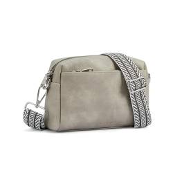 WESTBRONCO Kleine Crossbody-Taschen für Frauen, Schulterhandtaschen, Geldbörse mit verstellbarem Riemen, GRAU, Robust, stilvoll von WESTBRONCO