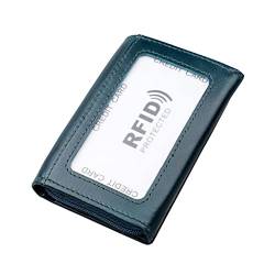 WESTCH Antimagnetischer Scan-RFID-Damen-Leder-Geldbörse, Multi-Card-Leder-Kartenetui, Doppelschnalle, Geldklammer, Reißverschluss, Münzbörse (Farbe: C, Größe: 1) von WESTCH