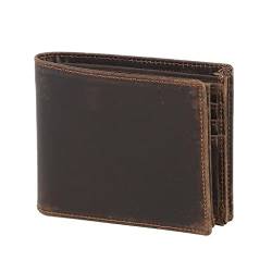 WESTCH Braune Herren-Geldbörse, Kartentasche, Geldklammer, Brieftasche, Kurze Geldklammer, tragbare Geldbörse, Kartenklammer von WESTCH