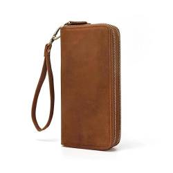 WESTCH Herren-Geldbörse mit doppeltem Reißverschluss, Lange Herren-Handytasche, Business-Armband-Geldbörse (Farbe: A, Größe: Einheitsgröße) von WESTCH