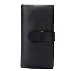 WESTCH Lange Brieftasche mit Reißverschluss für Herren, Vintage-Kuhleder, für Herren, Clutch-Geldbörse, Telefonkartenhalter, 100% echtes Leder, Herren-Geldbörsen (Farbe: B, Größe: 19 x 9 cm) von WESTCH