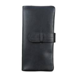 WESTCH Weiches Leder Retro Alte Geldbörse Herren Zweifache Geldbörse Lange Geldbörse Damen Geldbörse Kurz (Farbe: A, Größe: 11 * 9 * 2 cm) von WESTCH