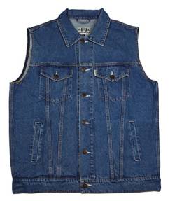 WESTERN-SPEICHER Jeansweste Herren Denim Biker Weste Kutte blau Größe S von WESTERN-SPEICHER