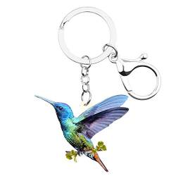 WEVENI Acryl Kolibri Schlüsselanhänger Vögel Schmuck Für Damen Frauen Mädchen Tasche Geldbeutel Auto Handtasche Charms (Grün) von WEVENI