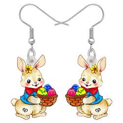 WEVENI Acryl Ostern Ohrringe Osterhase Kaninchen Dangle Schmuck Für Frauen Mädchen Charm Ostergeschenke (Bananen) von WEVENI