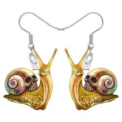 WEVENI Acryl niedlich Schnecke Ohrringe Dangle Drop Neuheit Schmuck für Frauen Mädchen Damen zierlich Geschenk (Halloween) von WEVENI