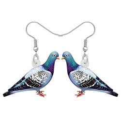 WEVENI Cute Acryl Grün Taube Ohrringe Vögel Schmuck für Damen Frauen Mädchen Charms Geschenke (Taube D) von WEVENI