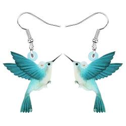 WEVENI Cute Acryl Kolibri Vogel Ohrringe für Damen Frauen Mädchen kolibrin Schmuck Charms Geschenk (Sapphire) von WEVENI