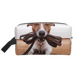 Hunde Jack Russell Terrier Tiere, Make-up-Tasche, Kosmetiktasche, tragbare Reise-Kulturtasche, Make-up-Tasche, Organizer von WEVFGHI