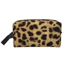 Leoparden-Tierdruck, Make-up-Tasche, Kosmetiktasche, tragbare Reise-Kulturtasche, Make-up-Tasche, Organizer von WEVFGHI