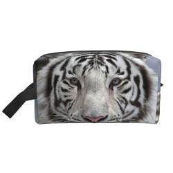 weißer Tiger, Make-up-Tasche, Kosmetiktasche, tragbare Reise-Kulturtasche, Make-up-Tasche, Organizer von WEVFGHI