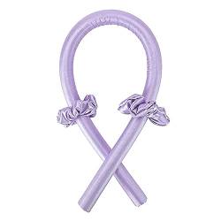 Lockenwickler Heatless Curling Rod Stirnband Band Seide Hairwear Lockenwickler Lazy Curling Keine Wärme Schlafen Weichen Curler for Mädchen Frau Styling Werkzeug Papilotten (Größe : Dream Purple) von WEbjay