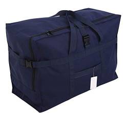 Extra große Reisetasche, übergroß, kariert, Diebstahlschutz, Reisetasche, 71 cm, 120 l, blau, von WFLB
