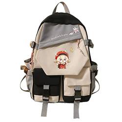 WFSWG Game Genshin Impact Rucksack Wendy Klee Anime Bedruckter Casual Student Schultasche Laptop Travel Daypack von WFSWG