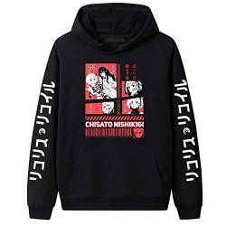 WFSWG Lycoris Recoil Hoodie Sweatshirts Nishikigi Chisato Inoue Takina Cosplay Kostüm Kordelzug Pullover Kapuzen-Sweatshirt mit Tasche für Damen Herren von WFSWG