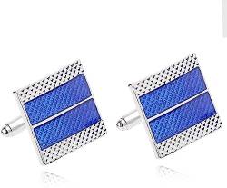 Krawattenstange Manschettenknöpfe Krawattenklammer for Krawattennadel als Geschenk for Männer, blaue Krawattenklammern, Manschettenknöpfe, Krawattenklammer (Farbe: 2) (Color : 2) von WHIMSIMART