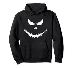 Halloween, lustiges gruseliges Gesicht 4, Weiß Pullover Hoodie von WHITE BEARD Art Gifts Clothes Accessories