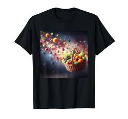 Ein Obstkorb, der im Weltraum fliegt T-Shirt von WHITE BEARD Art Gifts Clothing Accessories