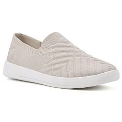 WHITE MOUNTAIN Damen Bis Sneaker, Taupe/Stoff, 38 EU von WHITE MOUNTAIN