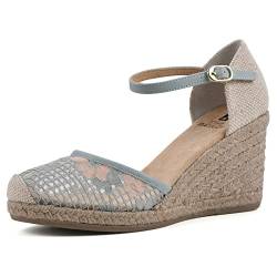 WHITE MOUNTAIN Damen Mamba Espadrilles, Salbei/Netz/Stoff, 38.5 EU von WHITE MOUNTAIN