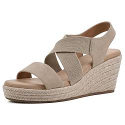 WHITE MOUNTAIN Damen Yanda Espadrilles, Sand/Stoff, 38 EU von WHITE MOUNTAIN