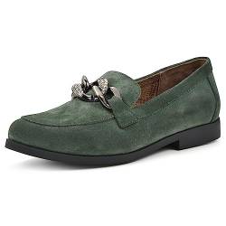 WHITE MOUNTAIN Damenschuhe Casavas Loafer, Hunter Green/Suede, 39 EU von WHITE MOUNTAIN