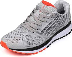 WHITIN Damen Herren Hallenschuhe Laufschuhe Sneakers Walkingschuhe Frauen Joggingschuhe Turnschuhe Gymnastikschuhe Freizeitschuhe Fitness Schuhe Hellgrau Größe 39 von WHITIN