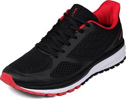 WHITIN Laufschuhe Damen Running Shoes Schwarz Casual Athletic Sneakers Gym Sports Fitness Lightweight Cushion Jogging Walking Trainers Größe 37 von WHITIN