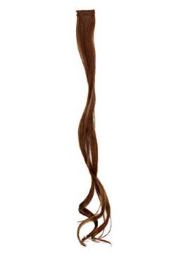 1 Clip Extension Strähne wellig Dunkel-Asch-Blond YZF-P1C25-12 63cm/ 25inch Haarverlängerung Haarteil Farbton: 12 von WIG ME UP