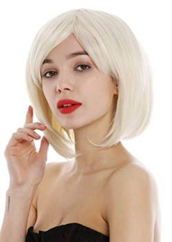 WIG ME UP - 1215-303/220 Perücke Damen Bob Longbob kurz fransig gescheitelt Hellblond Mix von WIG ME UP