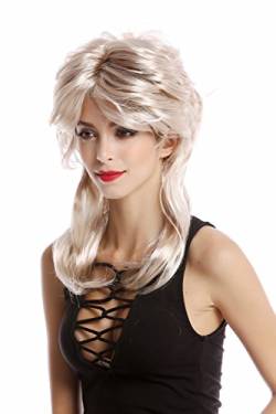 WIG ME UP - 90662-ZA66 Perücke Damen Karneval Halloween 80er Jahre Vokuhila Filmstar Diva blond toupiert wellig von WIG ME UP