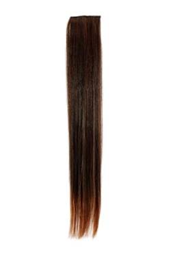 WIG ME UP - Breite Extension mit 2 Clips Strähne Haarverlängerung Haarteil Highlight glatt 45cm / 18inch Dunkel-Rot-Braun YZF-P2S18-2T30 von WIG ME UP
