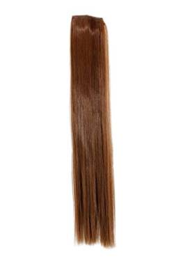 WIG ME UP - Breite Extension mit 2 Clips Strähne Haarverlängerung Haarteil Highlight glatt 45cm / 18inch Mittelbraun YZF-P2S18-12 von WIG ME UP