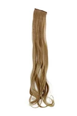 WIG ME UP - Breite Extension mit 2 Clips Strähne Haarverlängerung Haarteil Highlight wellig 63cm / 25inch Asch-Blond YZF-P2C25-16 von WIG ME UP