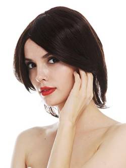 WIG ME UP - CM-247-MT-6 Perücke Damenperücke Monofilament kurz Shag Shab Longbob glatt gestuft gescheitelt braun von WIG ME UP