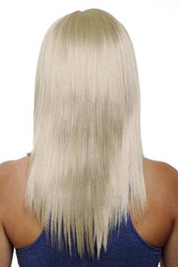 WIG ME UP - Clip-in Haarteil mit 5 Klammern, 3/4 Perücke, Blond Helles Aschblond, ca. 50 cm, glatte Haare, Haarverlängerung, Wig HD1401-22 von WIG ME UP